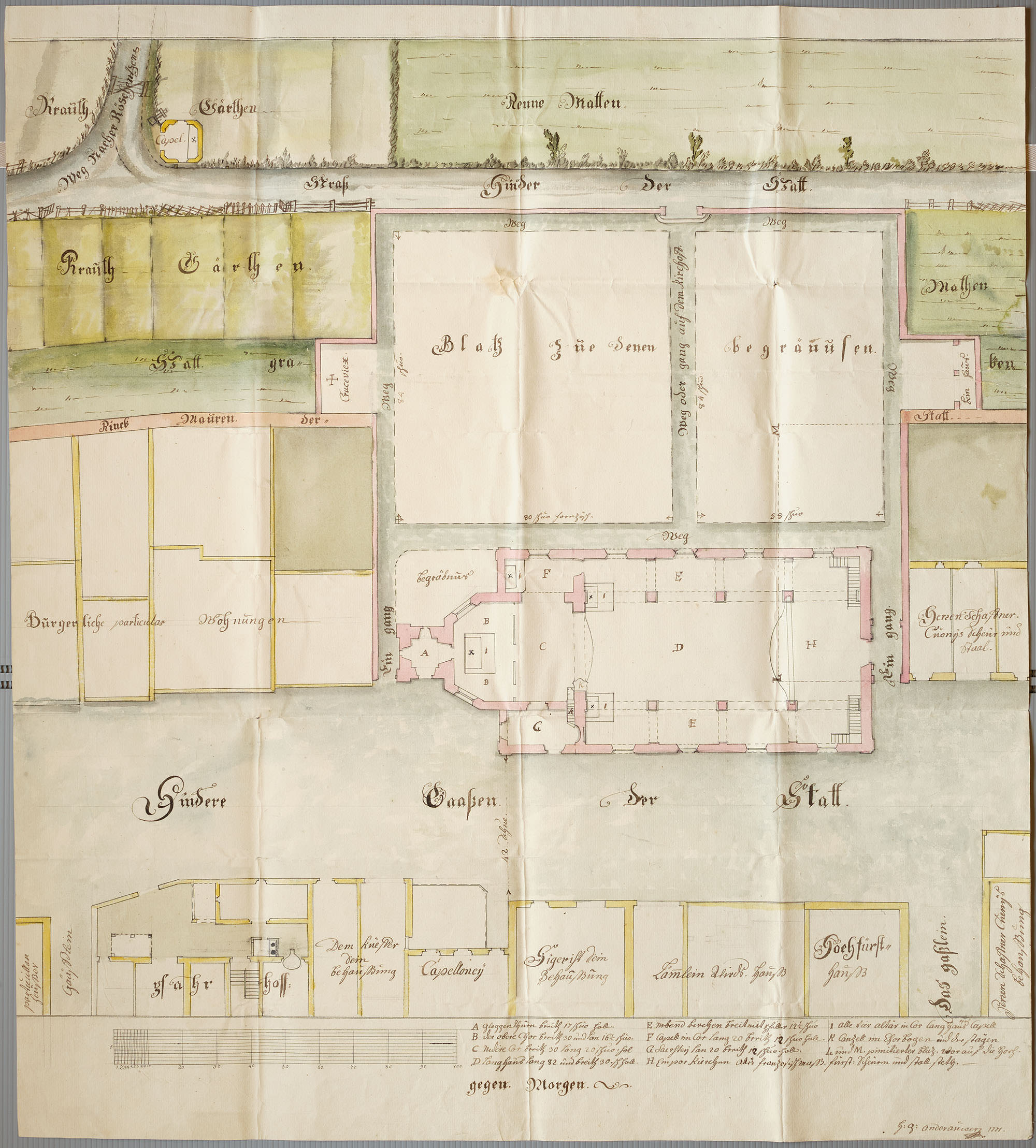 Laufen, Viehmarktgasse 37/39, Projekt Pfarrkirche mit Friedhof,